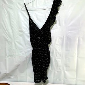 Women’s Shorts Romper. Small. Black with white Xs. NWT.